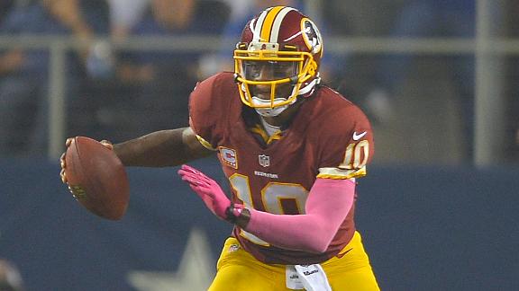 RG III aims to draw flags on sideline runs