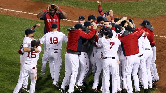 Red Sox close out Cards, clinch title at Fenway