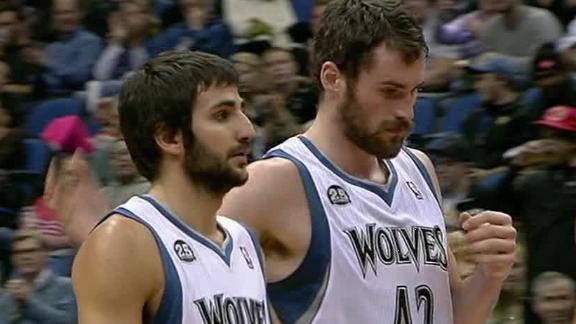 Love flirts with triple-double, powers Wolves