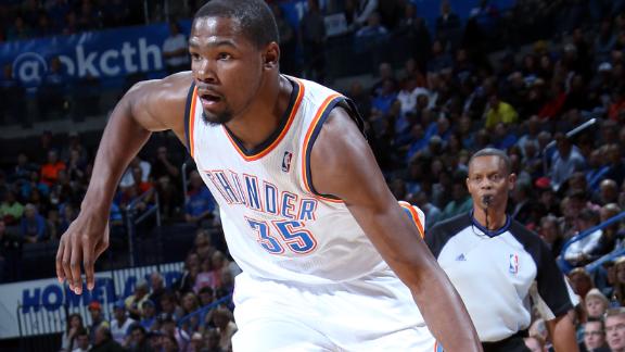 Durant scores 38 as Thunder down Nuggets