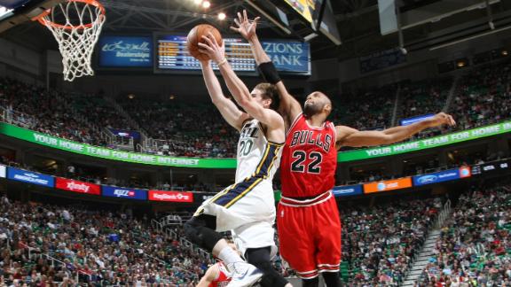 Burke, Jazz snag OT win over Rose-less Bulls
