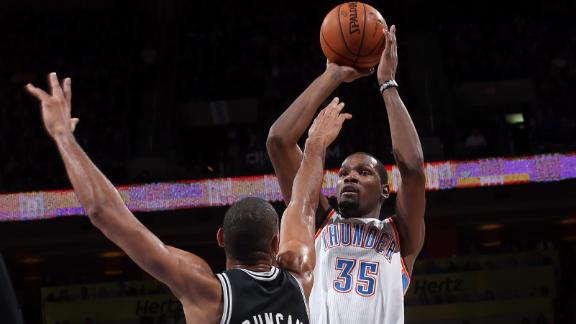 Durant, Thunder end Spurs win streak at 11