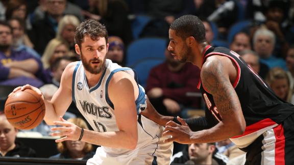 Wolves cool Blazers behind Love's big night