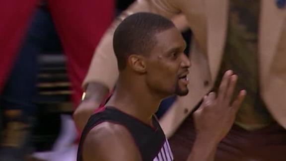 Bosh's 3 lifts Heat over Blazers