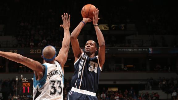 Durant goes for 48 as Thunder edge Wolves