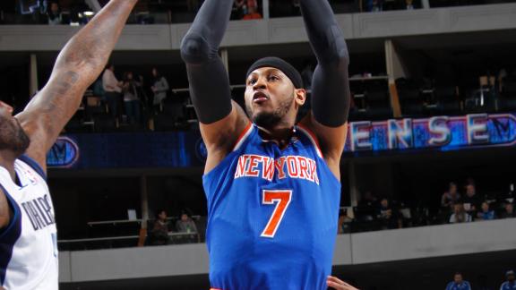 Melo, Knicks hold off Mavs' second-half push