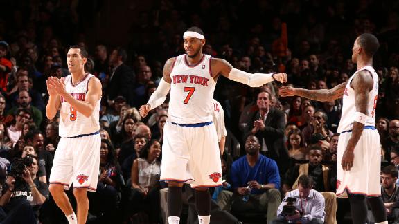 Melo, Knicks fire on all cylinders vs. Nuggets