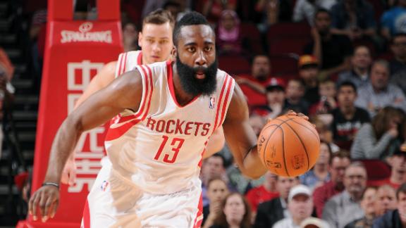 Harden fills void as Rockets roll by Wolves