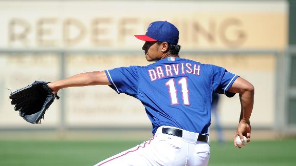 Darvish throws in pen, put on DL
