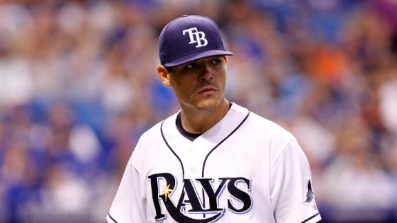 Rays' Moore plans to play catch, test elbow