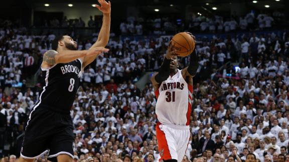 Raptors blow 26-point lead, hold off Nets