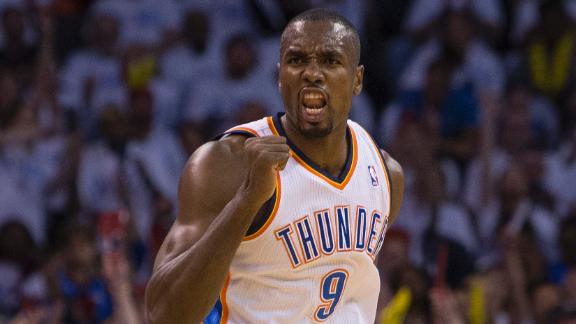 Thunder upgrade Ibaka (calf) to day-to-day