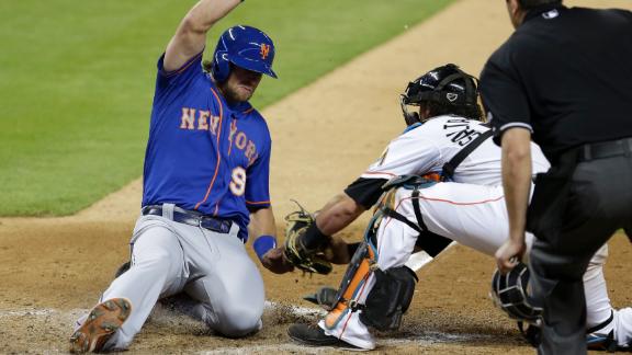LF Ozuna nails tying run twice in Marlins' win