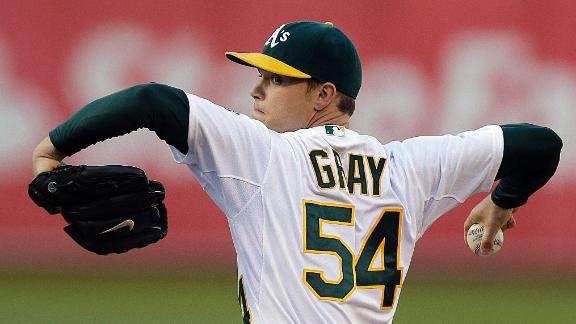 Gray, A's stymie Giants for sixth straight win
