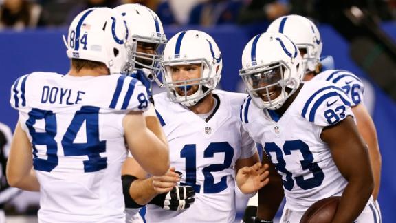   354 yards and four touchdowns to lead the Colts past the Giants 40 24  giants football blog espn