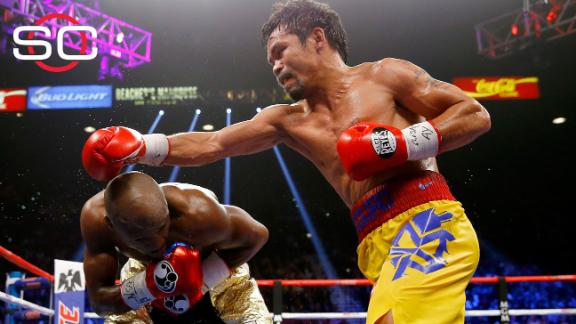 Manny Pacquiao fought with injured shoulder, denied shot in locker.