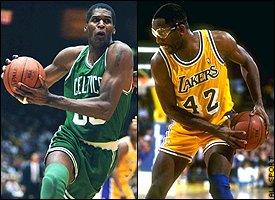 Robert Parish and James Worthy