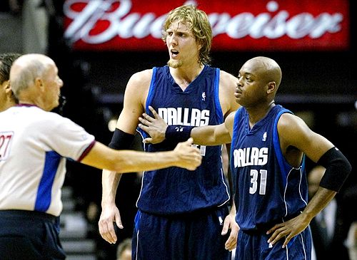Nick Van Exel and Dirk Nowitzki