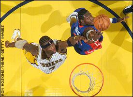 Jermaine O'Neal and Ben Wallace