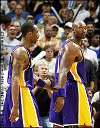 Kobe Bryant and Karl Malone
