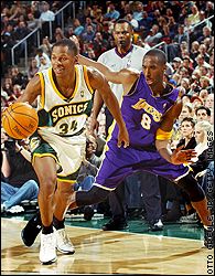 Ray Allen (34) and Kobe Bryant (8)
