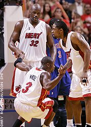 Shaquille O'Neal, Dwyane Wade, Udonis Haslem