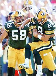 Ryan Longwell, right, gave the Packers a happy ending on Sunday.