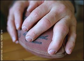 Mike Webster's hands