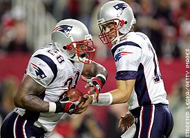 Tom Brady and Corey Dillon