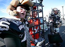 Spike the Raiders fan