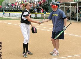 Gene Wojciechowski with Jennie Finch