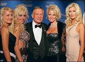 Hugh Hefner and girlfriends