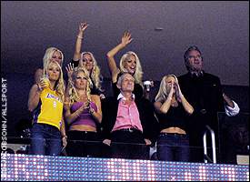 Hugh Hefner and friends