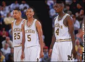 Juwan Howard, Jalen Rose and Chris Webber