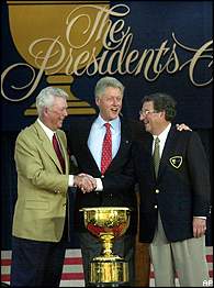 Ken Venturi, President Clinton, Peter Thomson