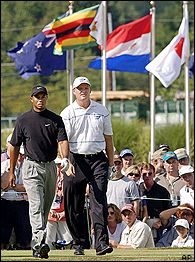Tiger Woods and Ernie Els