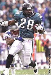 Fred Taylor 2000 Pacific 4 Color Jaguars Patch #2