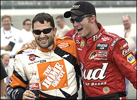 Dale Earnhardt Jr. and Tony Stewart