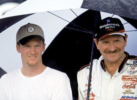 Dale Earnhardt Jr. and Dale Earnhardt Sr.