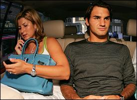 Mirka Vavrinec and Roger Federer