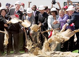 Stadium groundbreaking.