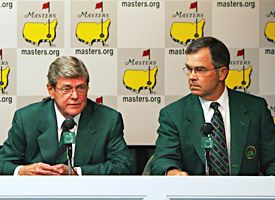 Hootie Johnson, left, and Billy Payne