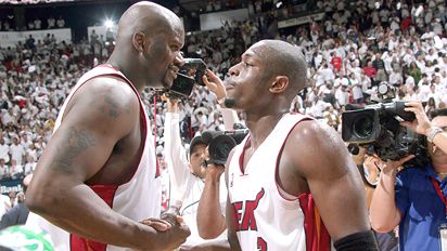 Shaquille O'Neal and Dwyane Wade