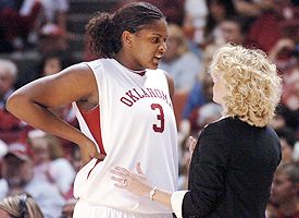 Courtney Paris and Sherri Coale