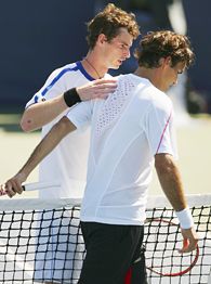 Andy Murray (left) and Roger Federer
