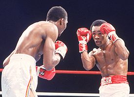 Sugar Ray Leonard and Thomas Hearns