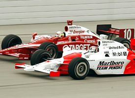 Dan Wheldon and Sam Hornish Jr.