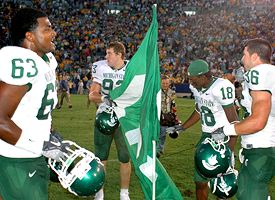 (L-R) Devin Pritchett (63) Nick Smith (93), Terry Love (18) and Eric Smith (36)