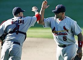 Yadier Molina and Albert Pujols