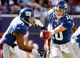 Tiki Barber and Eli Manning